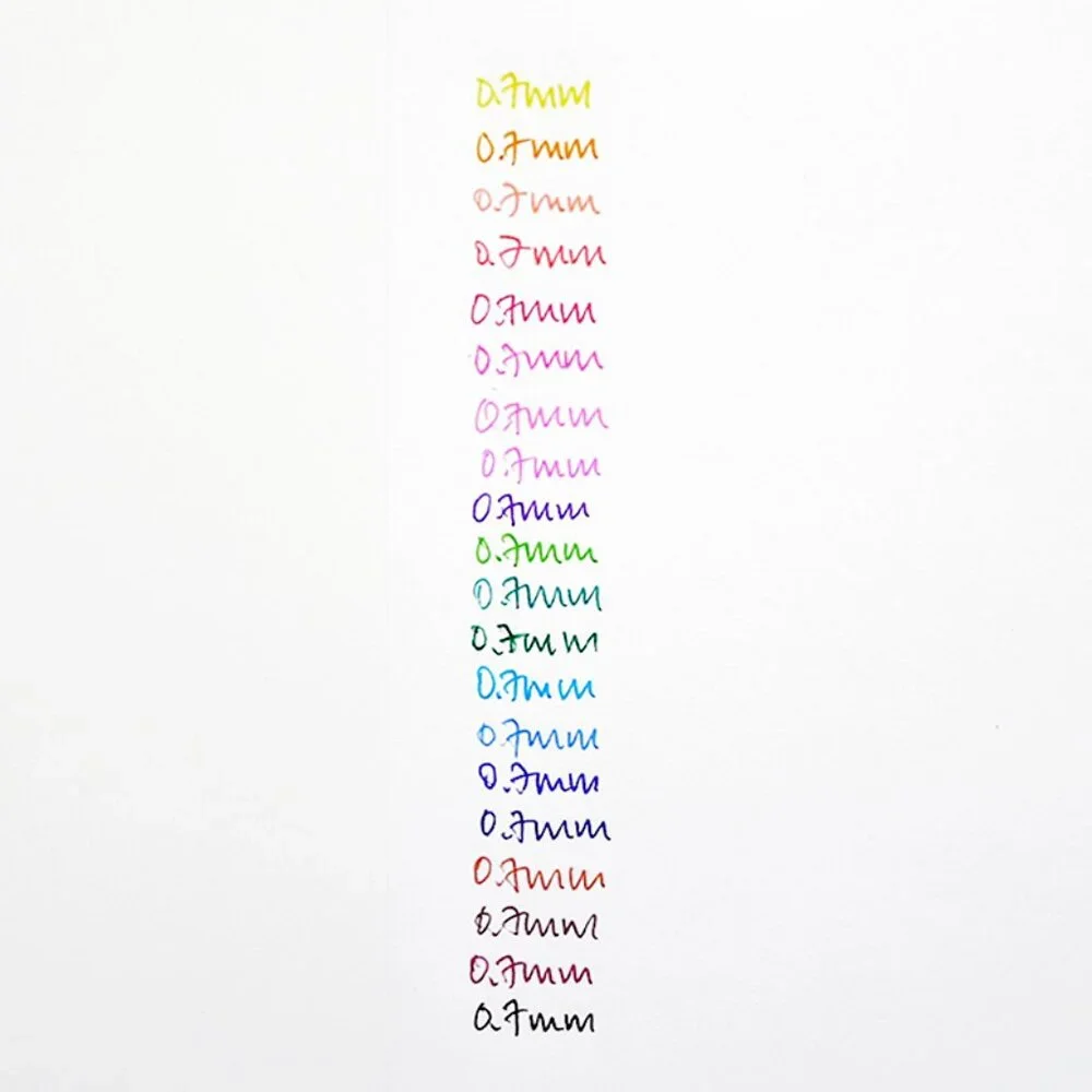 NEW SET 20 Piece COLORS RETRACTABLE GEL PENS 0.7mm Rubber Grip Quick Drying